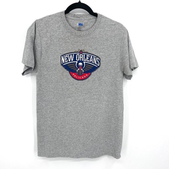 NBA New Orleans Pelicans Gray Anthony Davis 23 Gray 100% Cotton T-Shirt Small - Picture 1 of 5